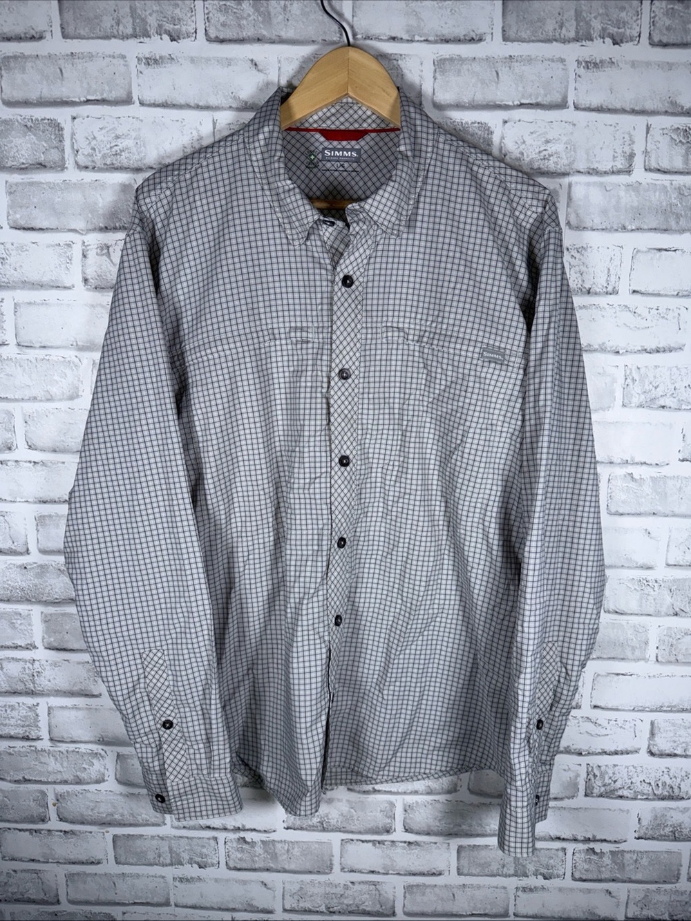 SIMMS FISHING INSECT SHIELD Checkered Shirt Mens L